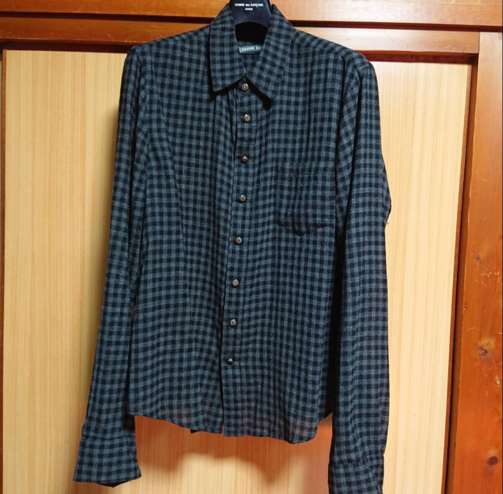 CHROME HEARTS クロムハーツ フローラルクロスボタン チェックシャツ