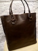 大容量◆BOTTEGA VENETA ボッテガヴェネタ ユニセックス A4対応 ビジネス可 レザー トート ハンド バッグ 濃茶◆ 便利なA4書類対応モデル♪