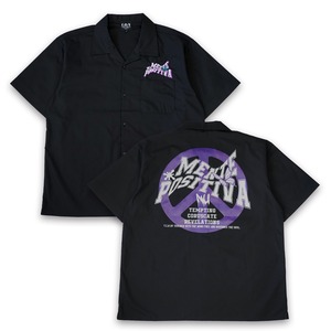 T.C.R MENTE POSITIVA BUFFALO OPEN COLLAR S/S SHIRTS  - exclusive /  BLACK