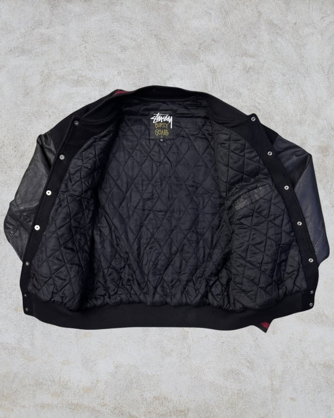Special!!】80's~90's old stussy ”BURLY THREADS” Varsity Jacket
