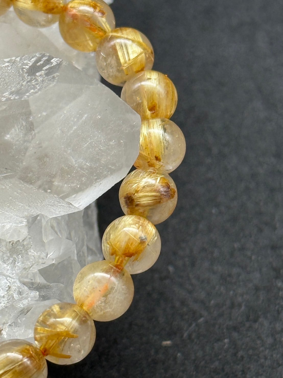 期間限定！お買い得商品】高品質タイチンルチルクォーツ・ブレスレット