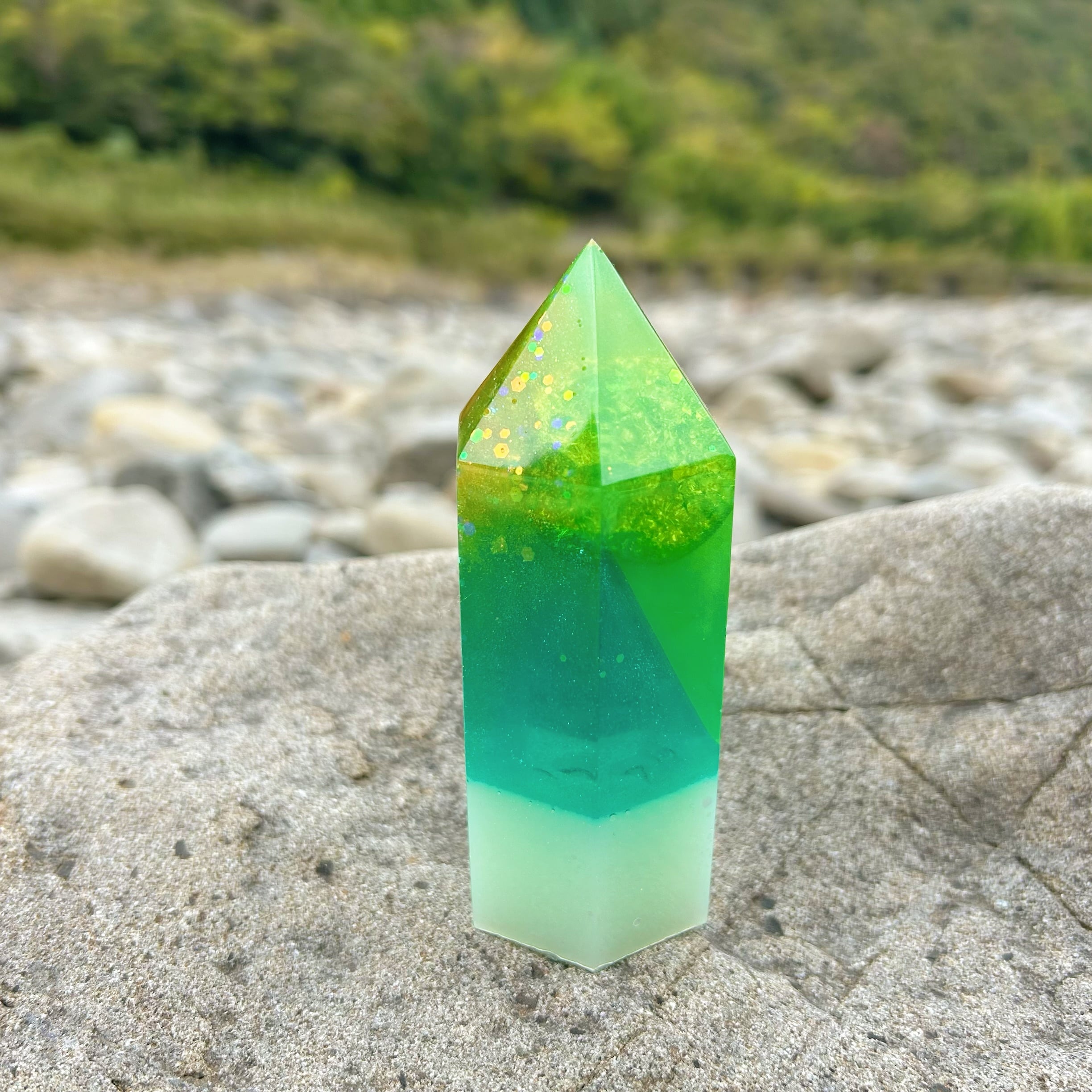 緑龍さまクリスタルオルゴナイト