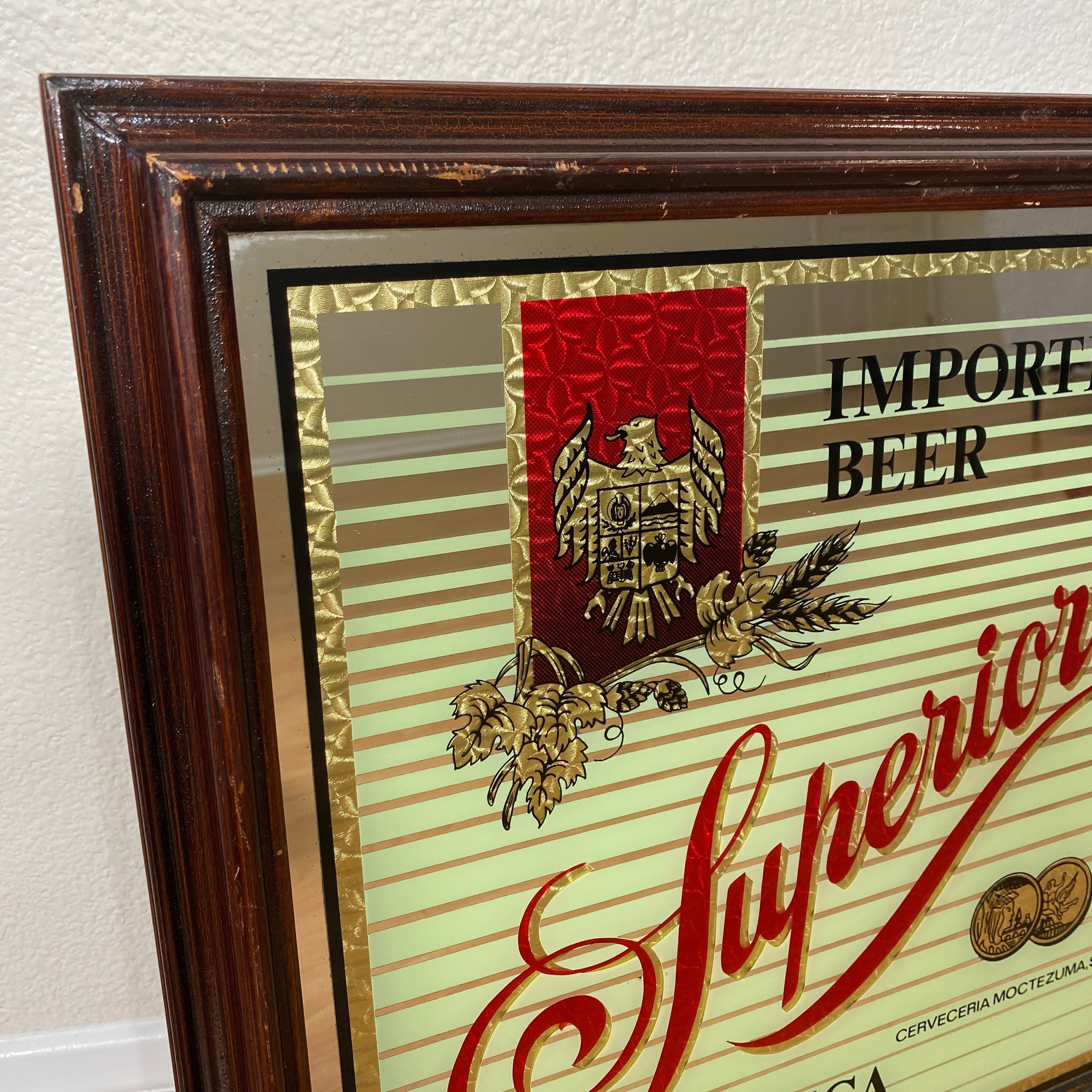 ビンテージ○Millerビールパブミラー○210716r7-sign壁掛け鏡