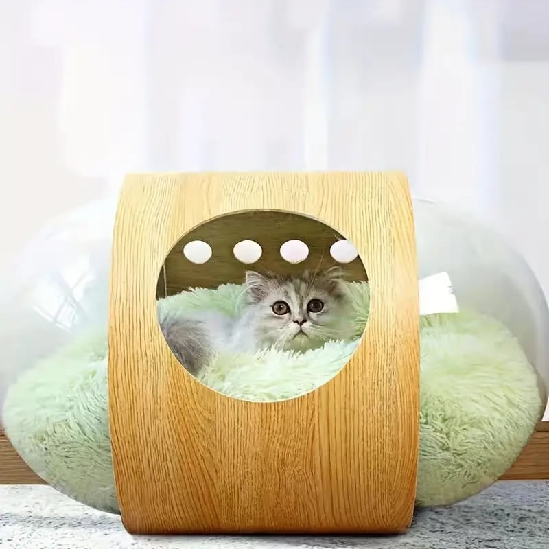 新品☆ 透明な猫のベッド カプセルペットハウス 可愛い快適猫
