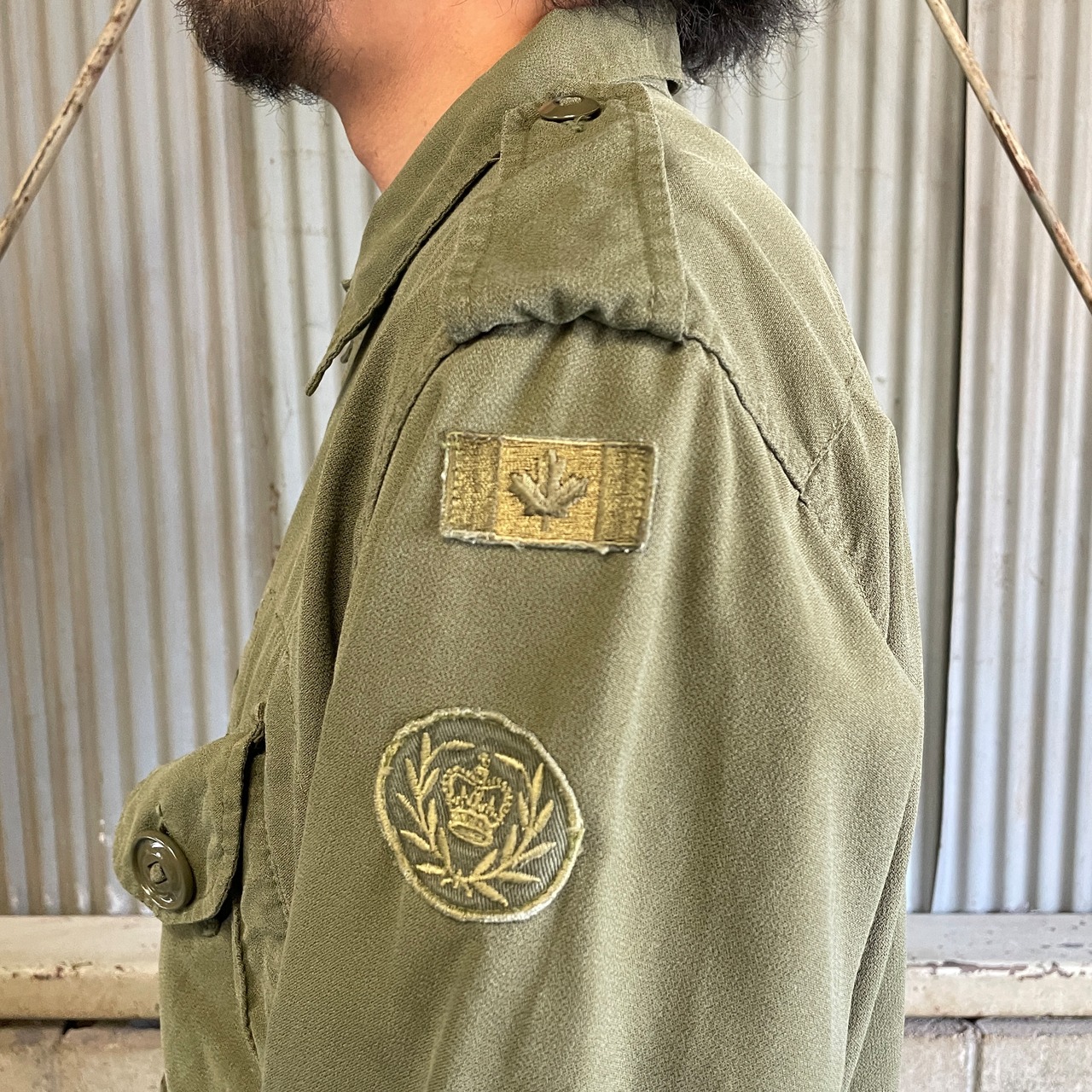 80年代 カナダ軍 MK2 ミリタリー フィールドジャケット シャツ 