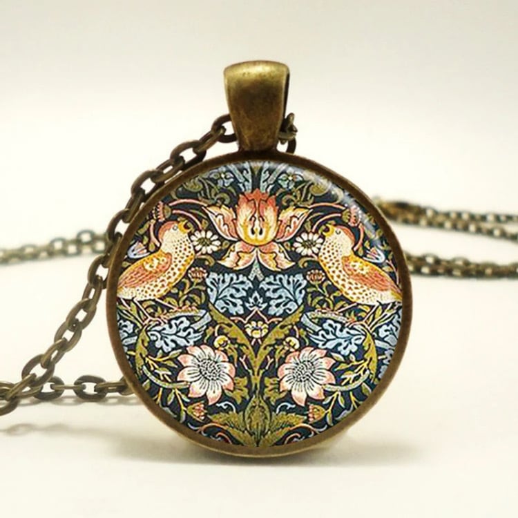 ウィリアム・モリス生地使用ペンダント33312