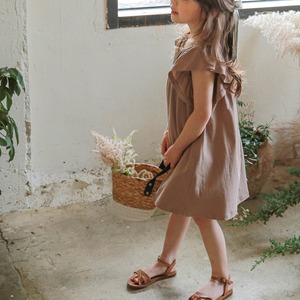 【少量再販】ピュアカラーカジュアルワンピース