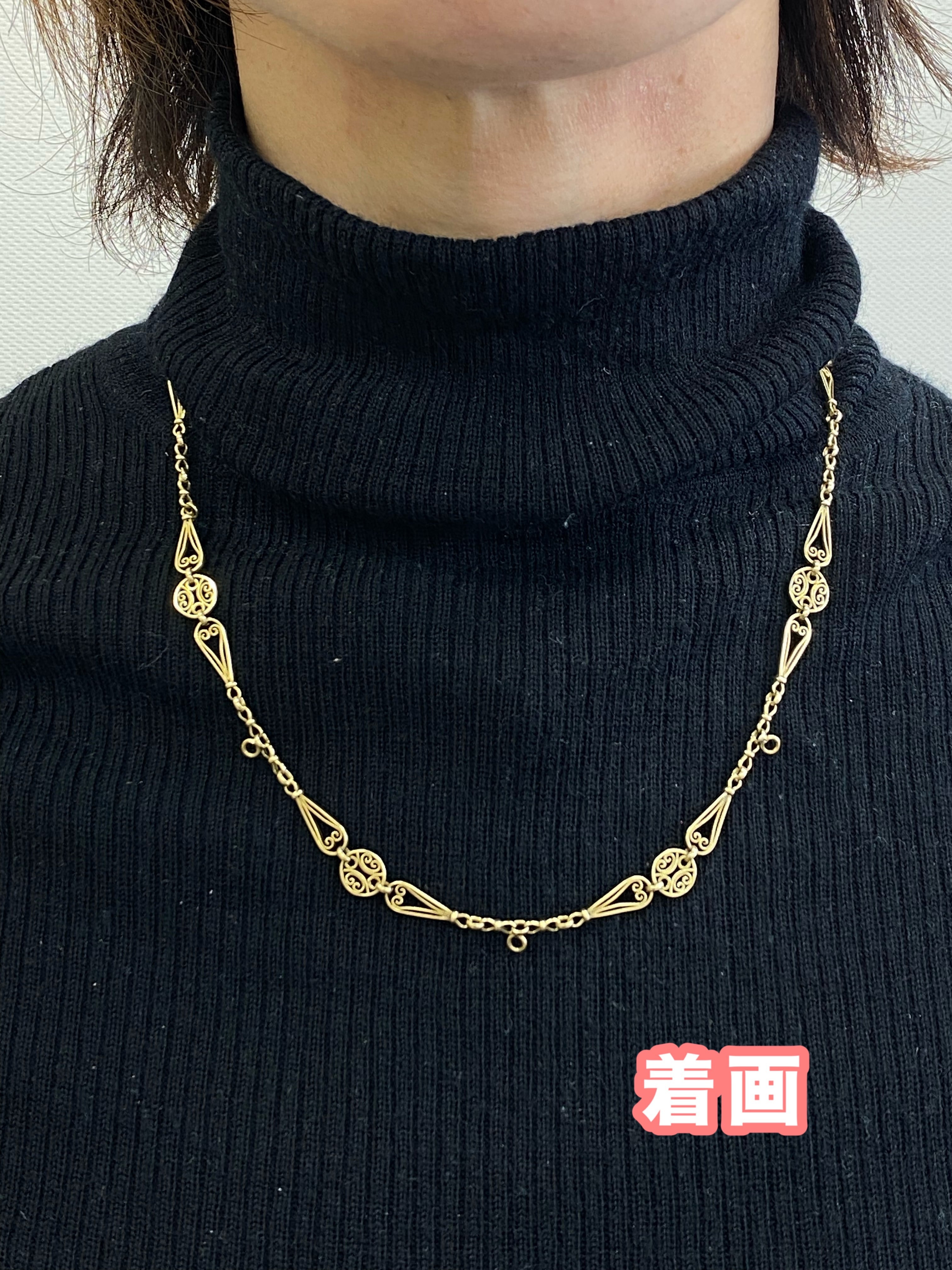 Nadjak品18金(´∀｀)フランスアンティーク アンティークジュエリー DRN00093 フランス アンティーク 18金 K18