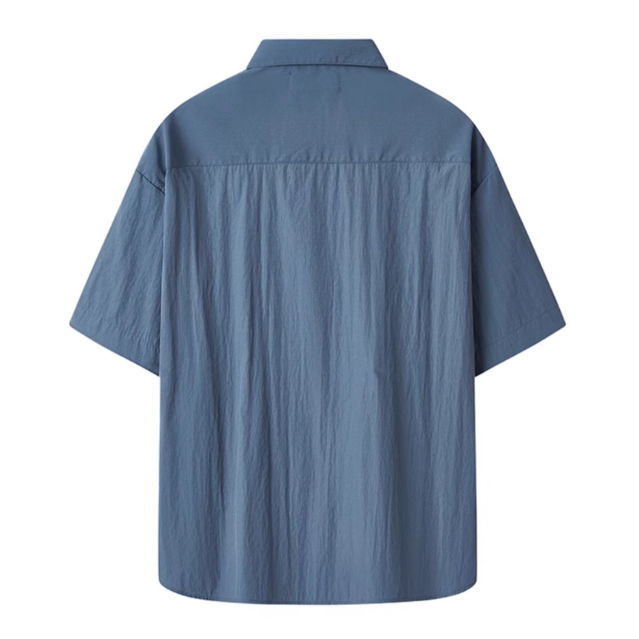 ドライシルク風ニュアンスカラー半袖シャツ　0738