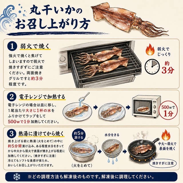 肝入り丸干いか　3尾