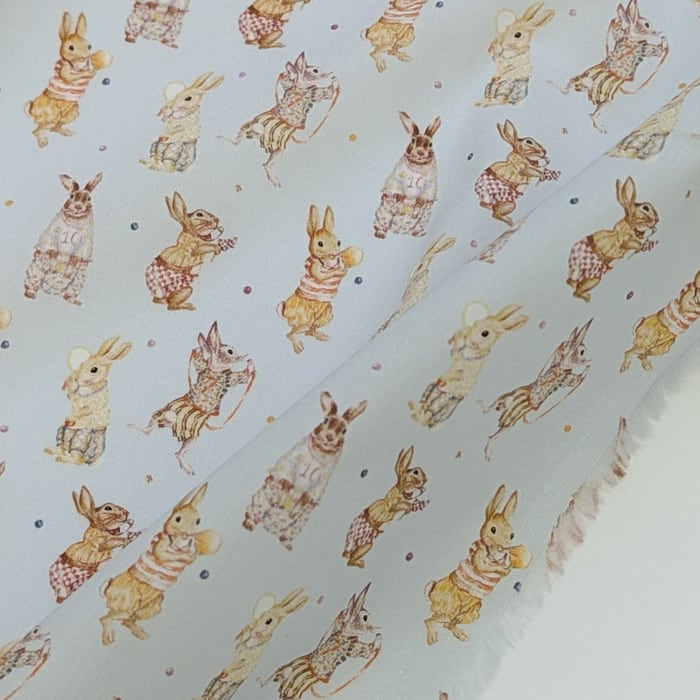 輸入 リバティ・ファブリックス イタリア製 タナローン TimWUnderland ティムワンダーランド ブルー 約130×50cm