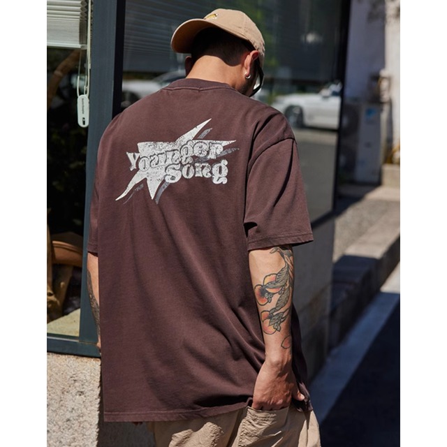 レトロプリント半袖Tシャツ 225443