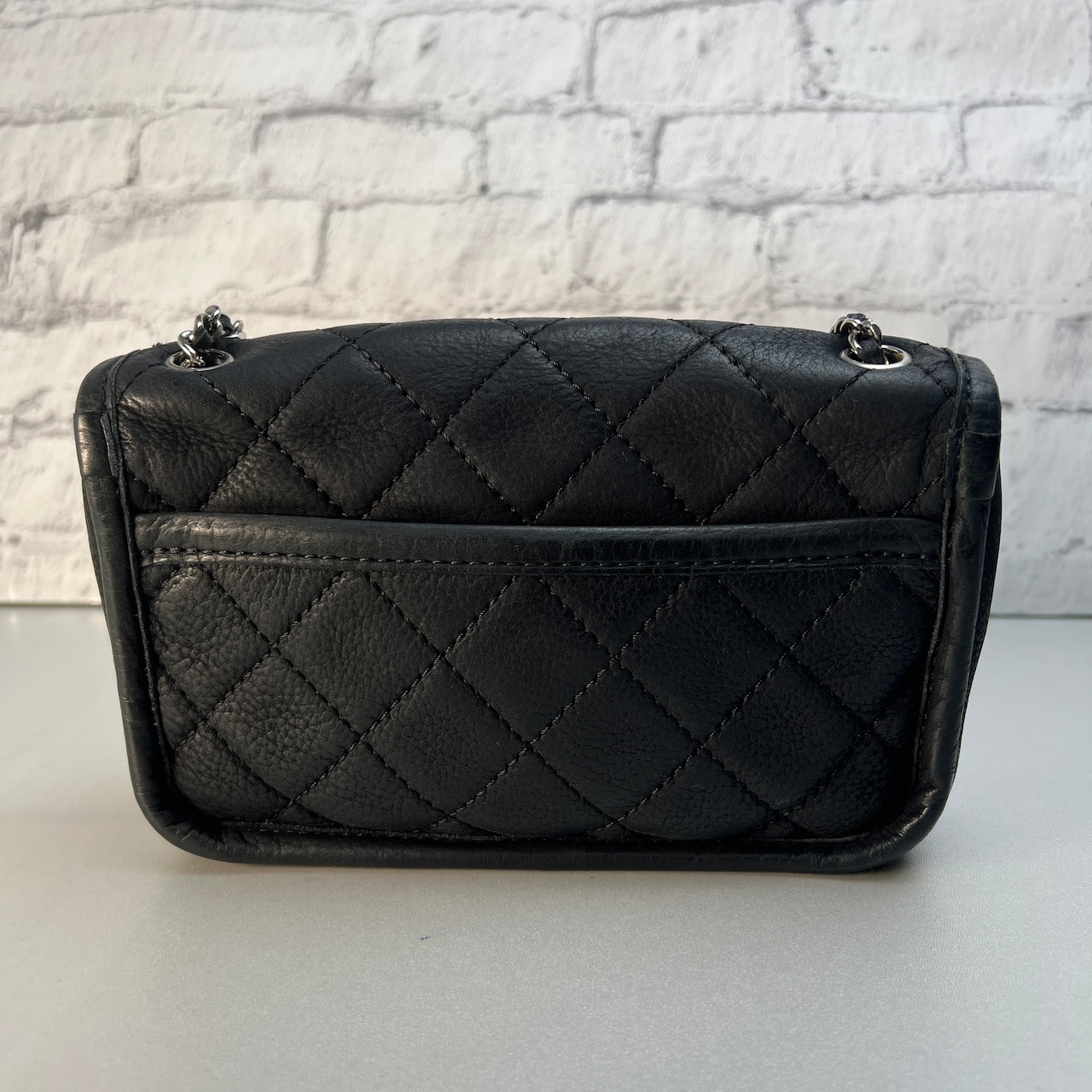 【最終処分SALE】CHANEL シャネル ココマーク マトラッセ レザー ショルダーバッグ ブラック A-12412