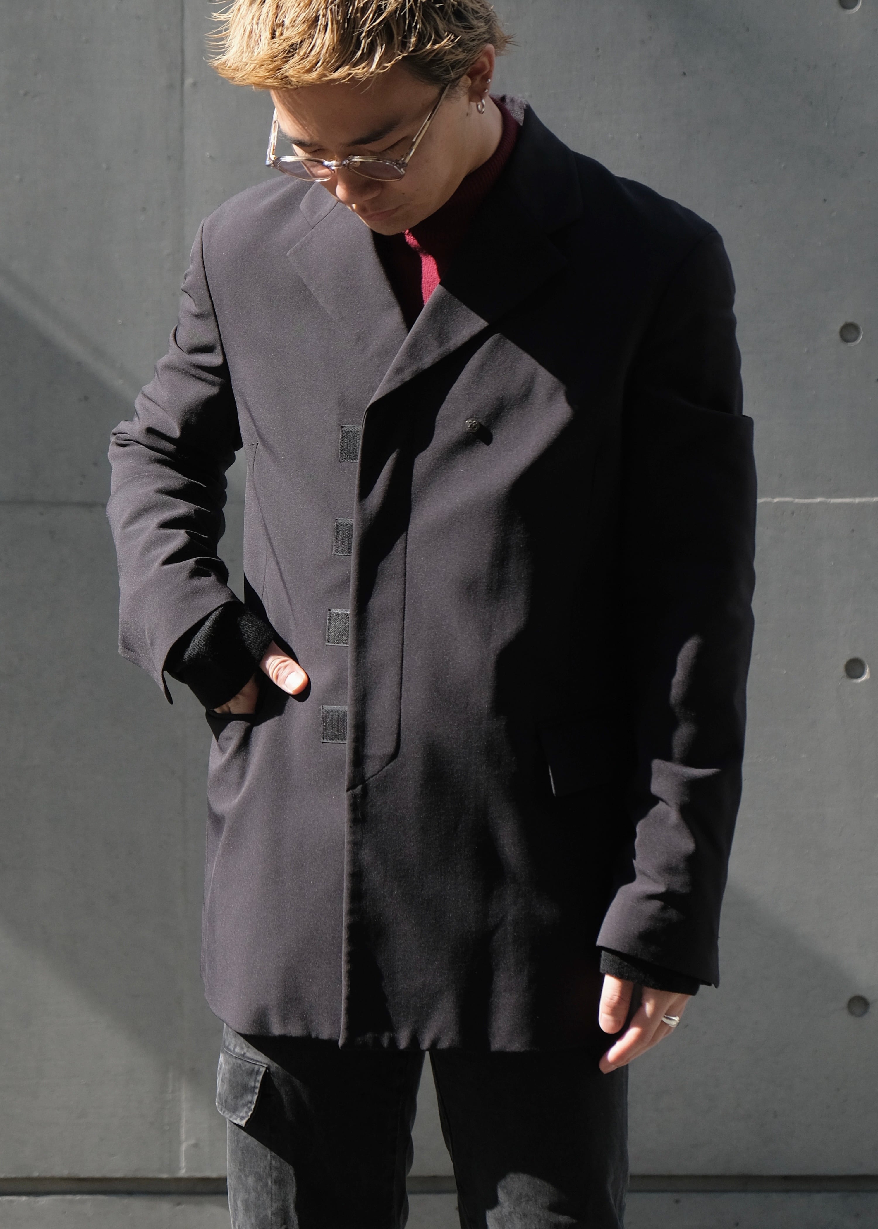DIRK BIKKEMBERGS velcro nylon tailored jacket | CETTEN