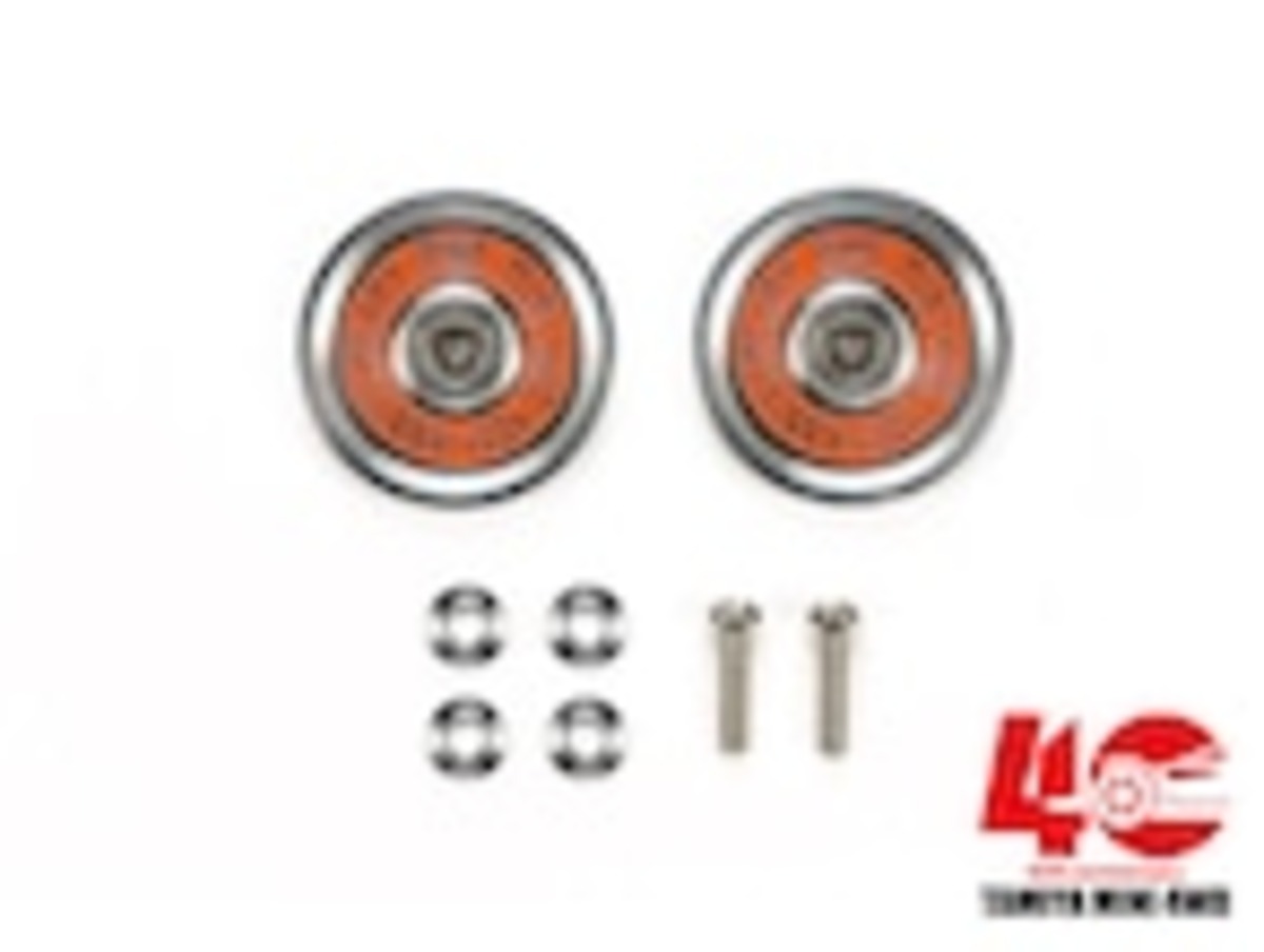 95643】ミニ四駆40周年記念 HG 19mm オールアルミベアリングローラー 