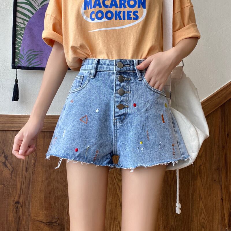 ウェストショーツ レディースサマー刺繍ルーズパンツ 夏物 ブルマー クレセントシティ54399233920