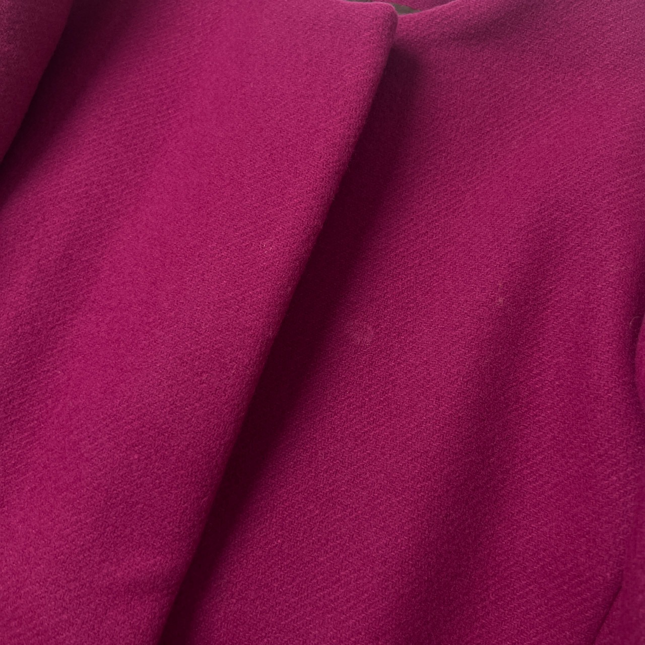 UNITED ARROWS green label relaxing FAbRICA イタリア製生地 カシミヤ混 ノーカラー フレアスリーブコート 36/マゼンタ