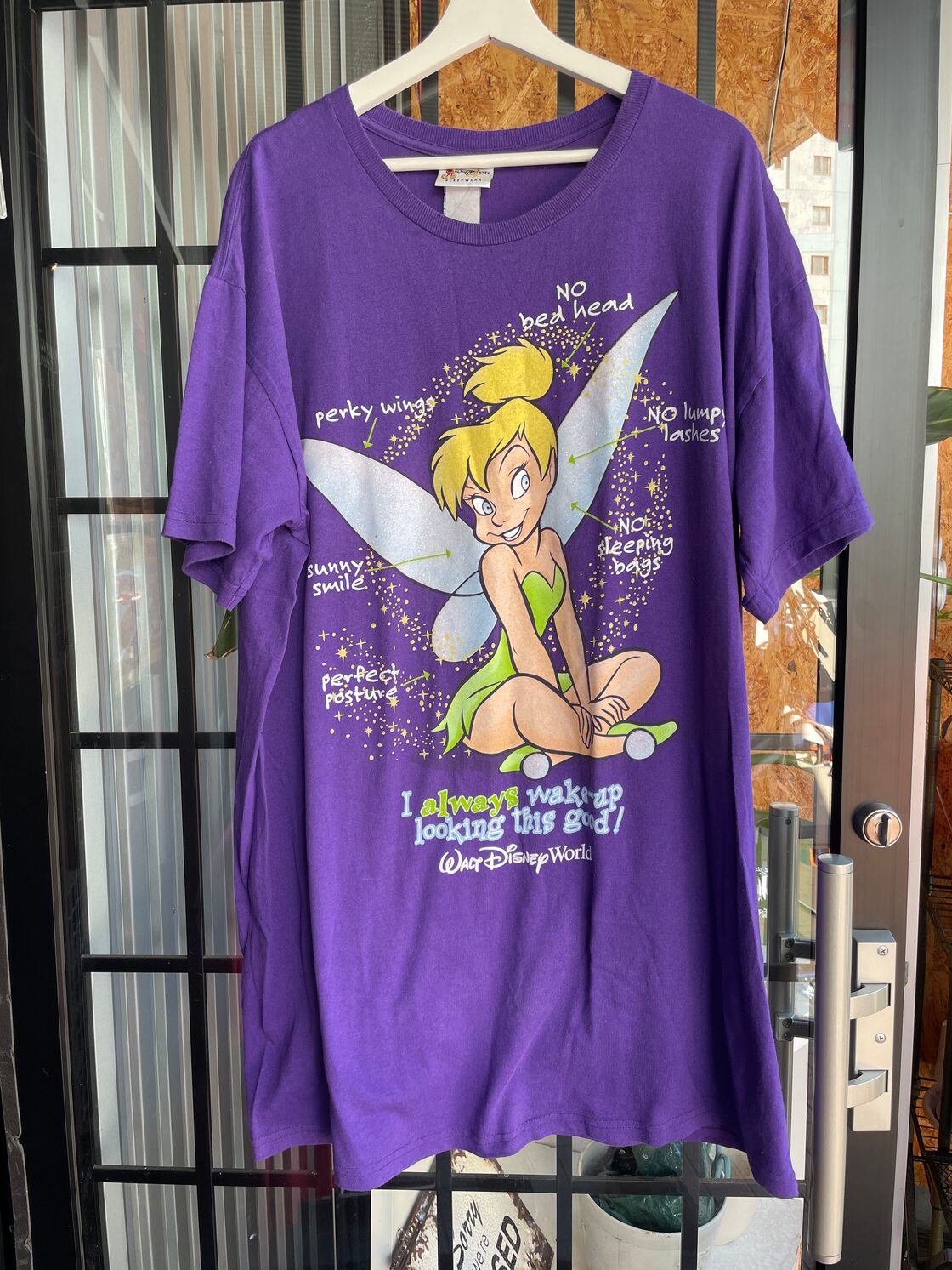90s USA古着 DISNEY ディズニー 半袖 Tシャツ XXLサイズ 紫 パープル