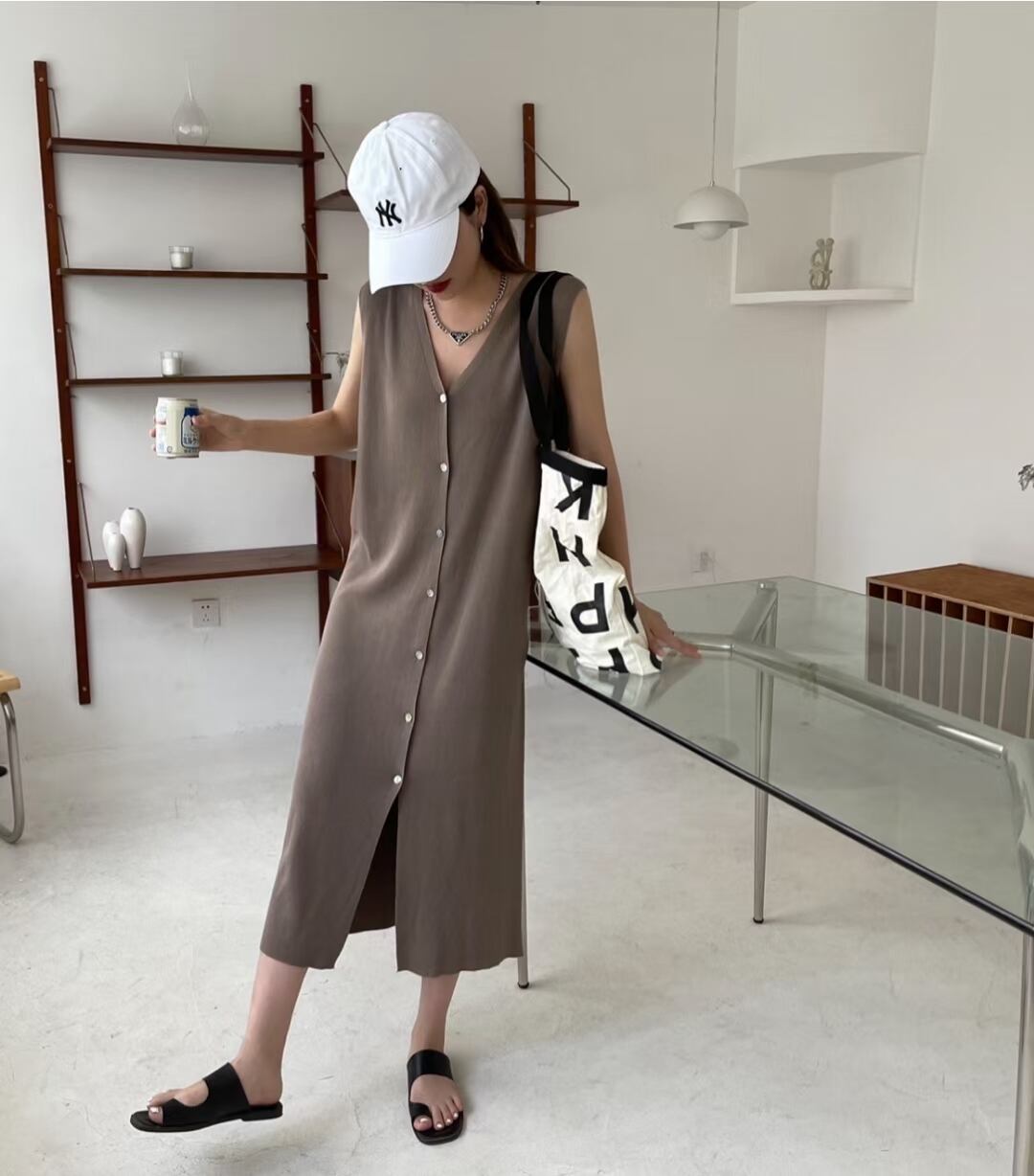 Vネックタンクワンピ　AJ1050-1933