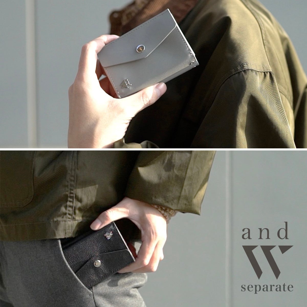 専用ページ(本人以外買わないでください!) 本革 セパレート財布「and W」separate 財布 スマホショルダー