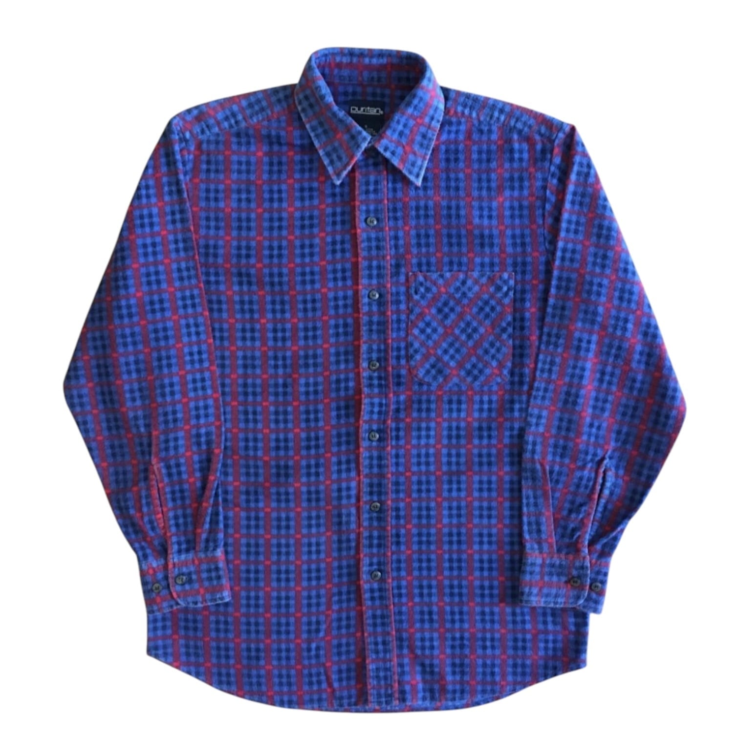 Puritan Print Check Shirt / Blue × Red / S