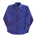 Puritan Print Check Shirt / Blue × Red / S