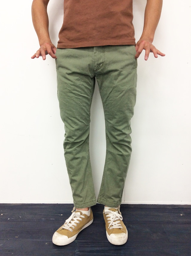 DENI trip カラーカーゴパンツ OLIVE（DT3-PT07）