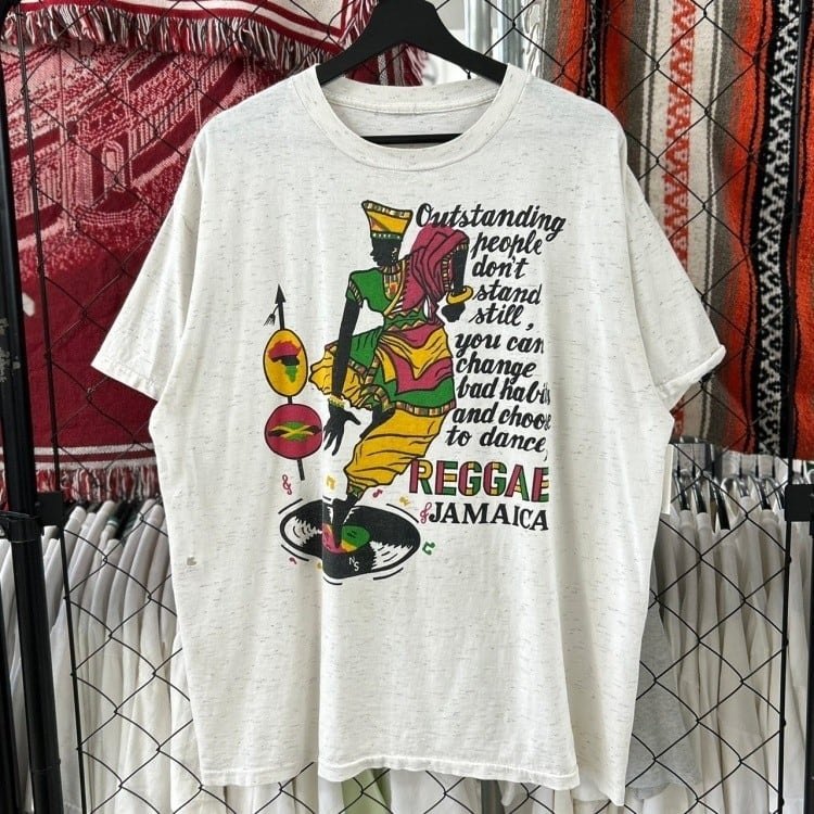 ヴィンテージ ビッグプリント 人物 半袖 Tシャツ シングルステッチ