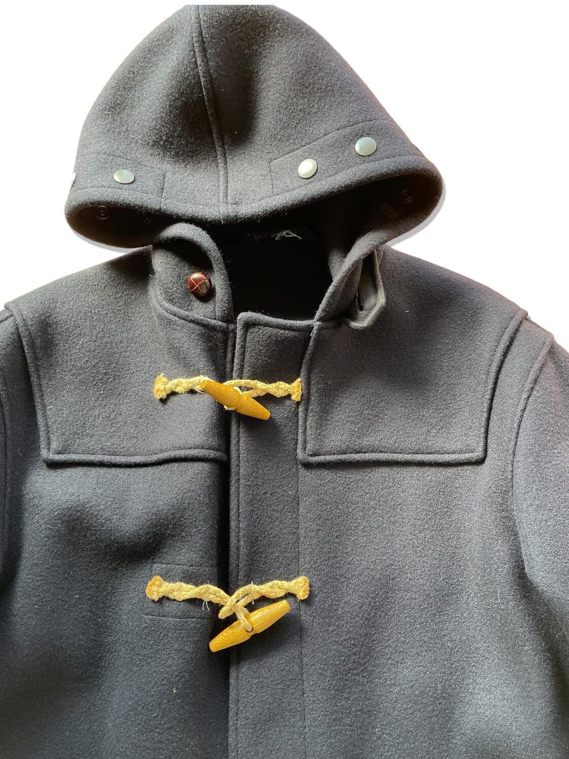 Polo by Ralph Lauren フーデッドコート 黒 鹿角釦 L 美品 Polo by Ralph Lauren 90s duffle coat | Pay ID