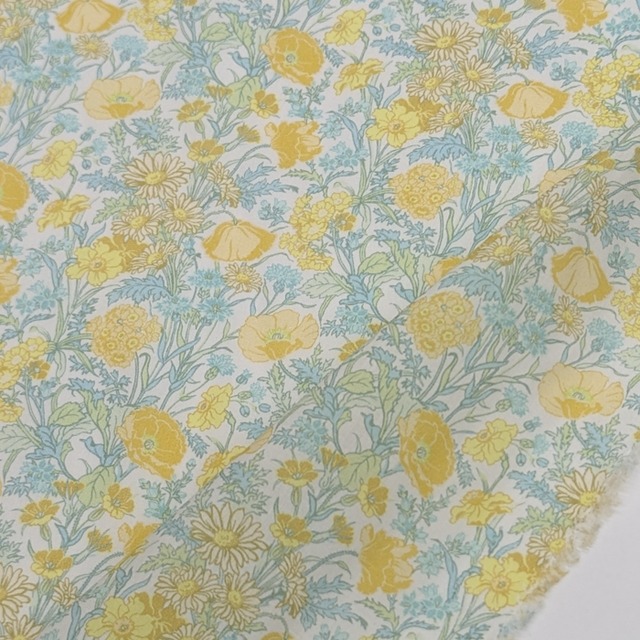 リバティ・ファブリックス　タナローン　Florence May　フローレンスメイ　イエロー　約108×50cm