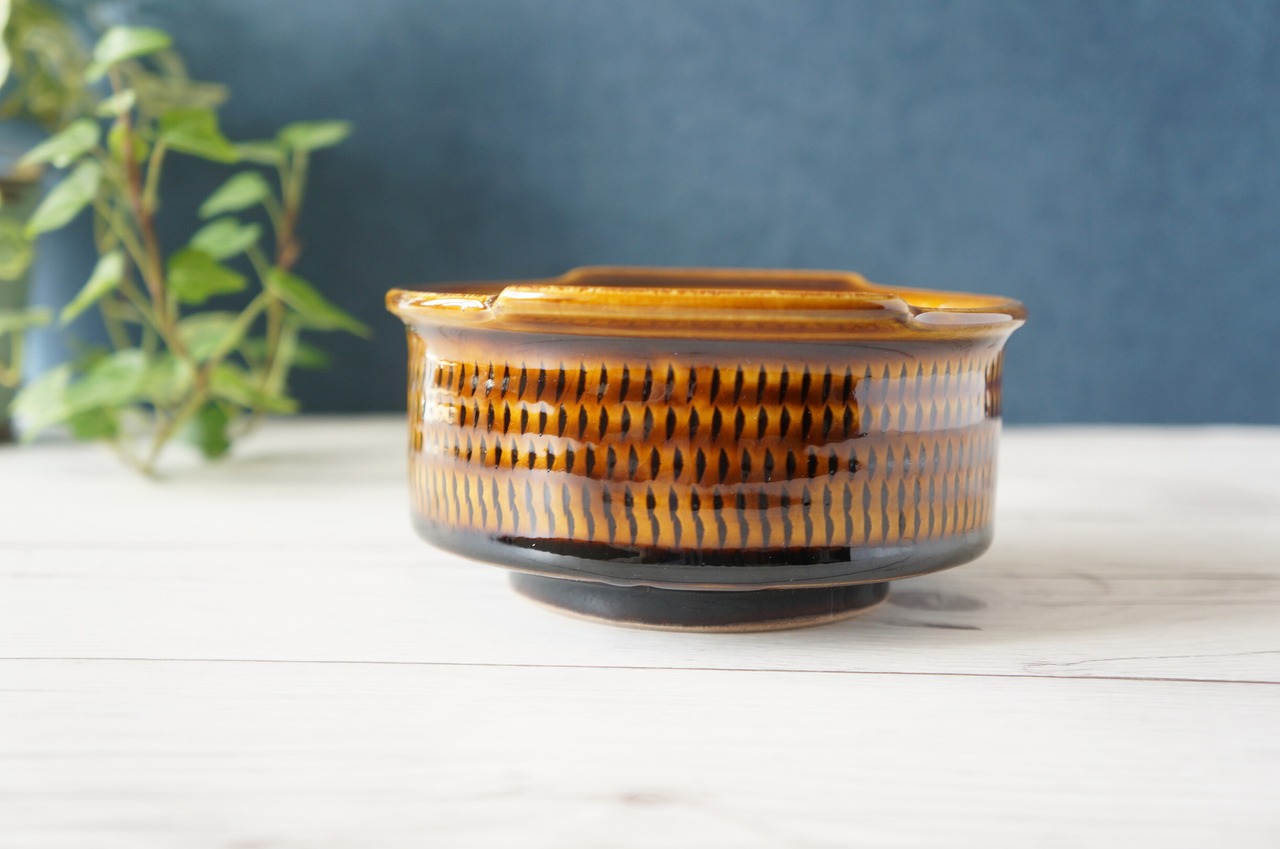 小石原焼　カネハ窯　グラタン皿　飴釉　M　 ③　 [23-364]