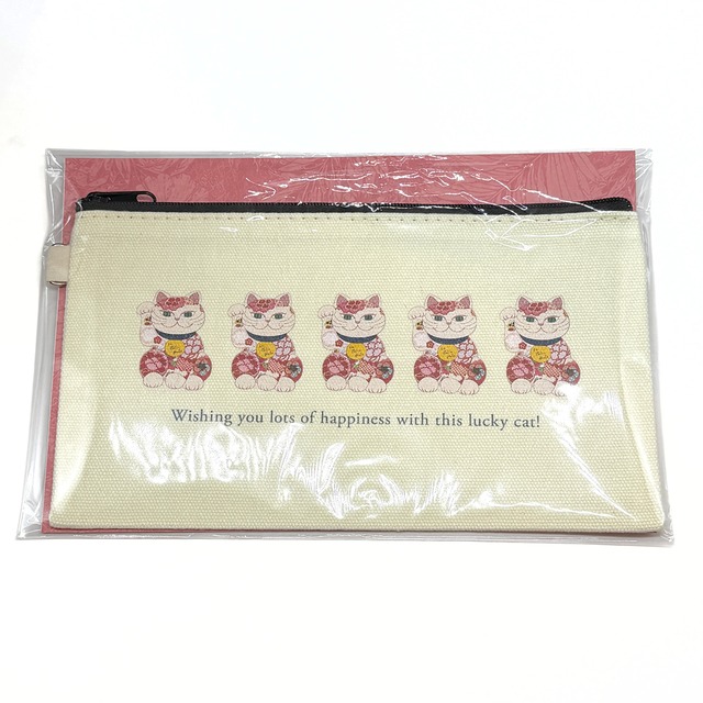 【POPO】LUCKY CAT キャンパスポーチ