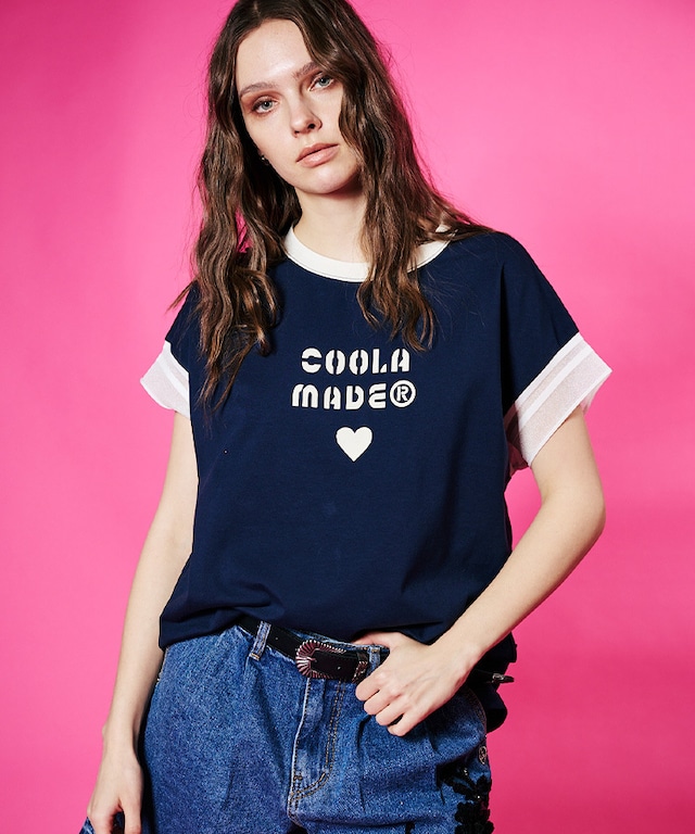 【直営限定ITEM】COOLAハートロゴプリントTOPS (NAVY)　CQ-48013H