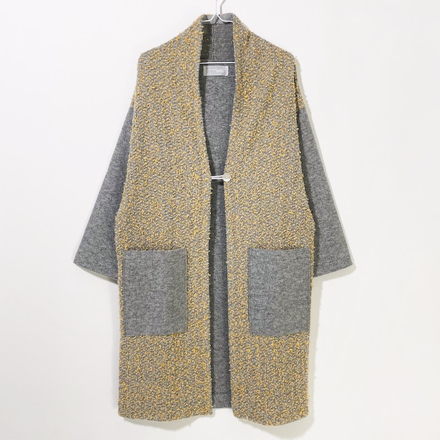 MESH SKY LONG CARDIGAN (DAY ORANGE) / POTTENBURN TOHKII