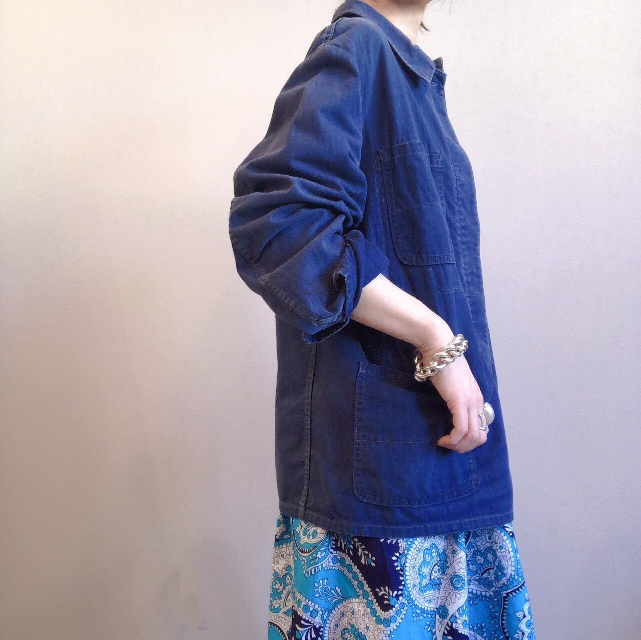 Vintage french work herringbone jacket ヴィンテージ フレンチワーク