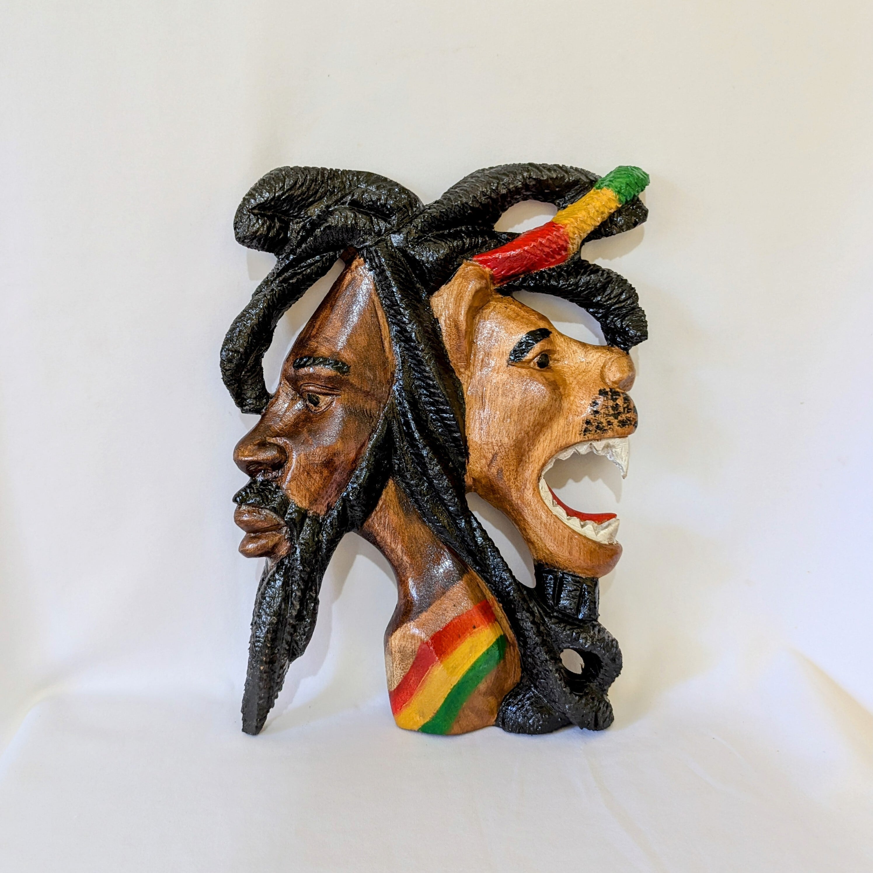 木彫り Lion-Rasta 8
