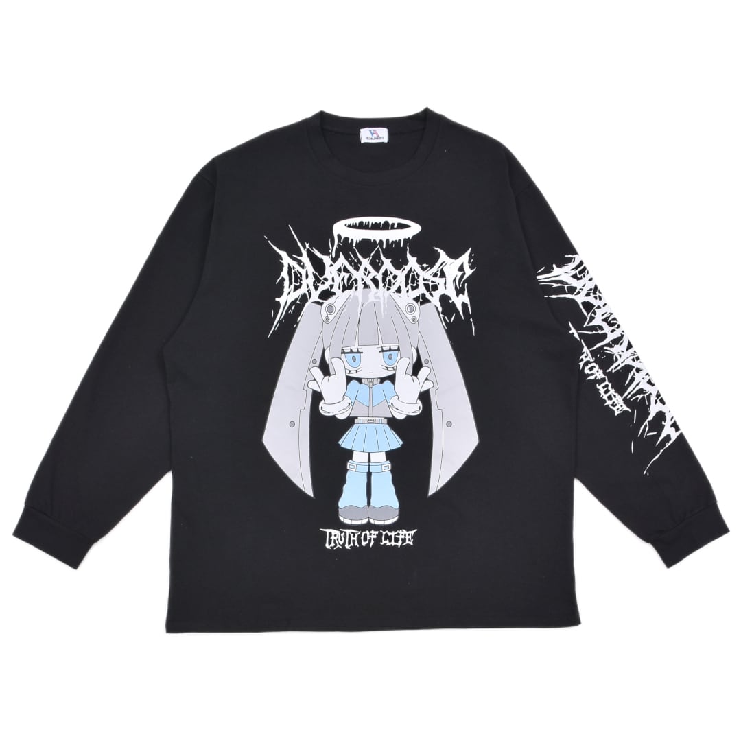 GRINDLODGE ロボットデザイン 長袖Tシャツ XL サイボーグクマさん ロンT 長袖Tシャツ ロボット 熊 おもしろ パロディ