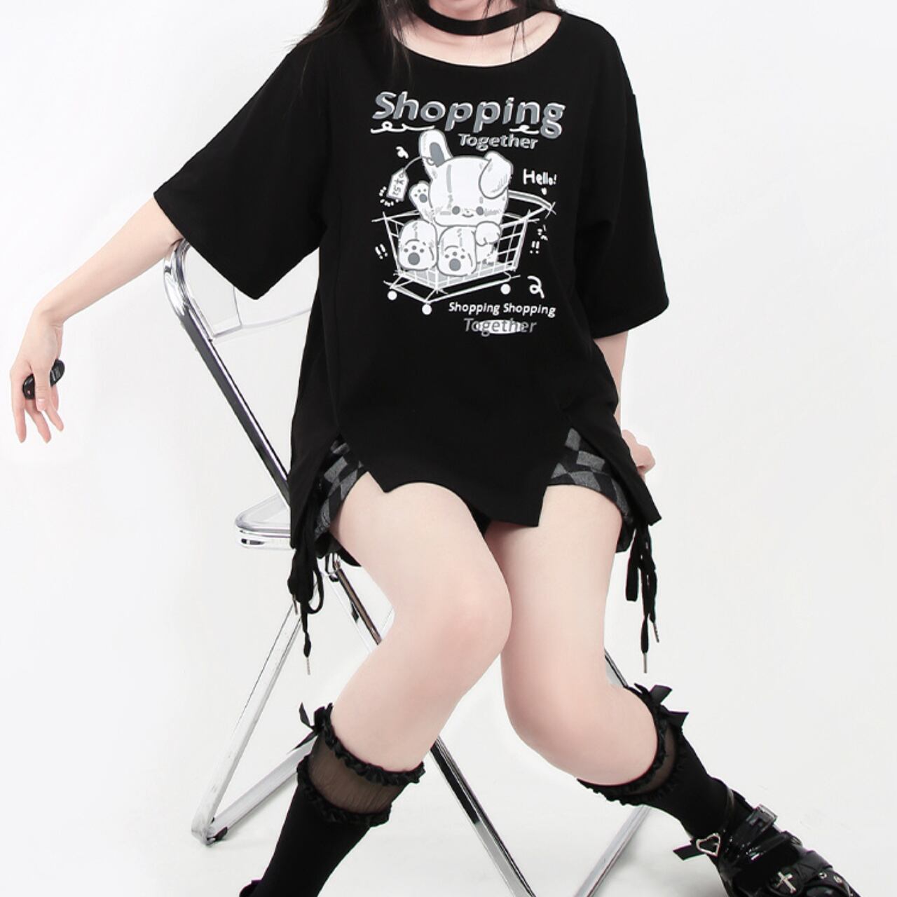 ショッピングウサギＴシャツ　1129