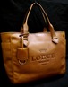 美品18万◆LOEWE ロエベ HERITAGE ヘリテージ M A4対応 ビジネス可 レザー トート ハンド バッグ 明茶◆ 大きなロゴが映える定番モデル♪