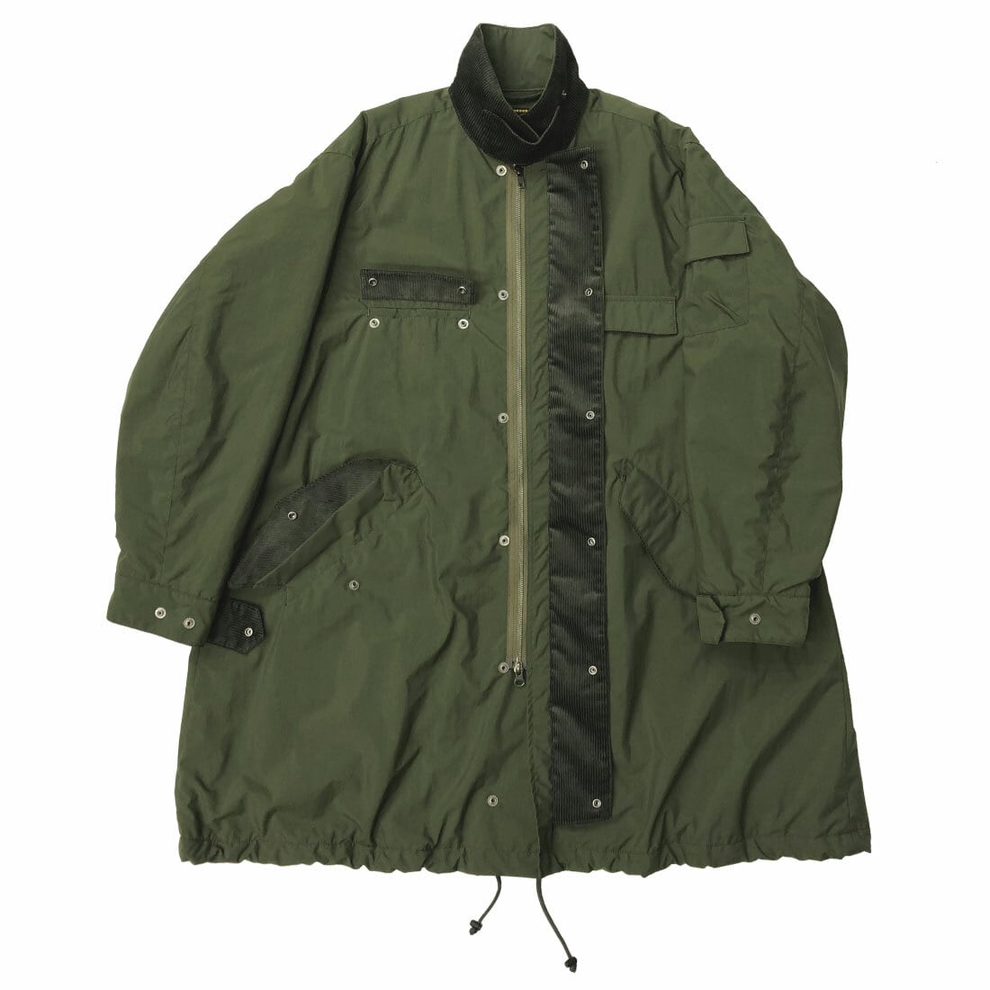 WATER PROOF NYLON STAND COAT / 撥水ナイロンスタンドコート (KHAKI