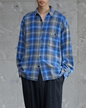 cotton flannel check shirt / From EUROPE