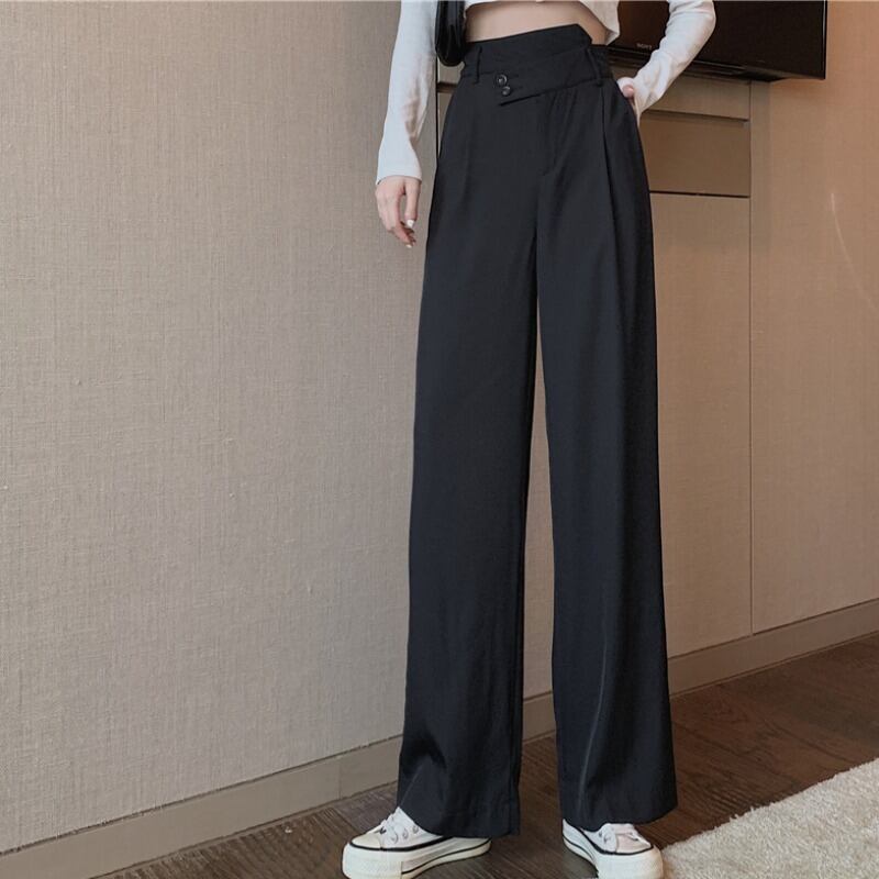 ハイウェストパンツ ルーズカジュアル ハンチェンe93947656798