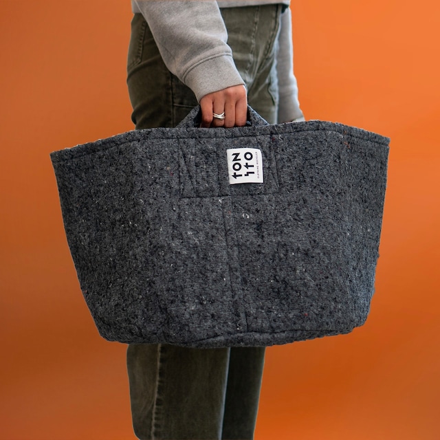 FELT POT TOTE - L [ 3色展開 ] 丸底トート