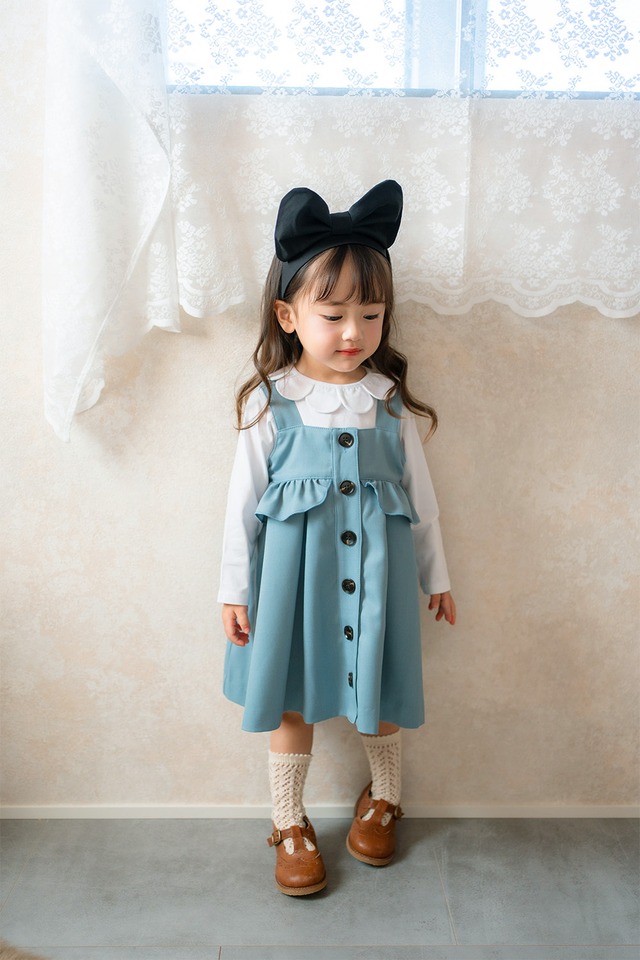 【今だけモニター価格♡】ジャンパースカート×アリス風リボン　２点SET
