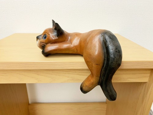 沖縄　木製猫