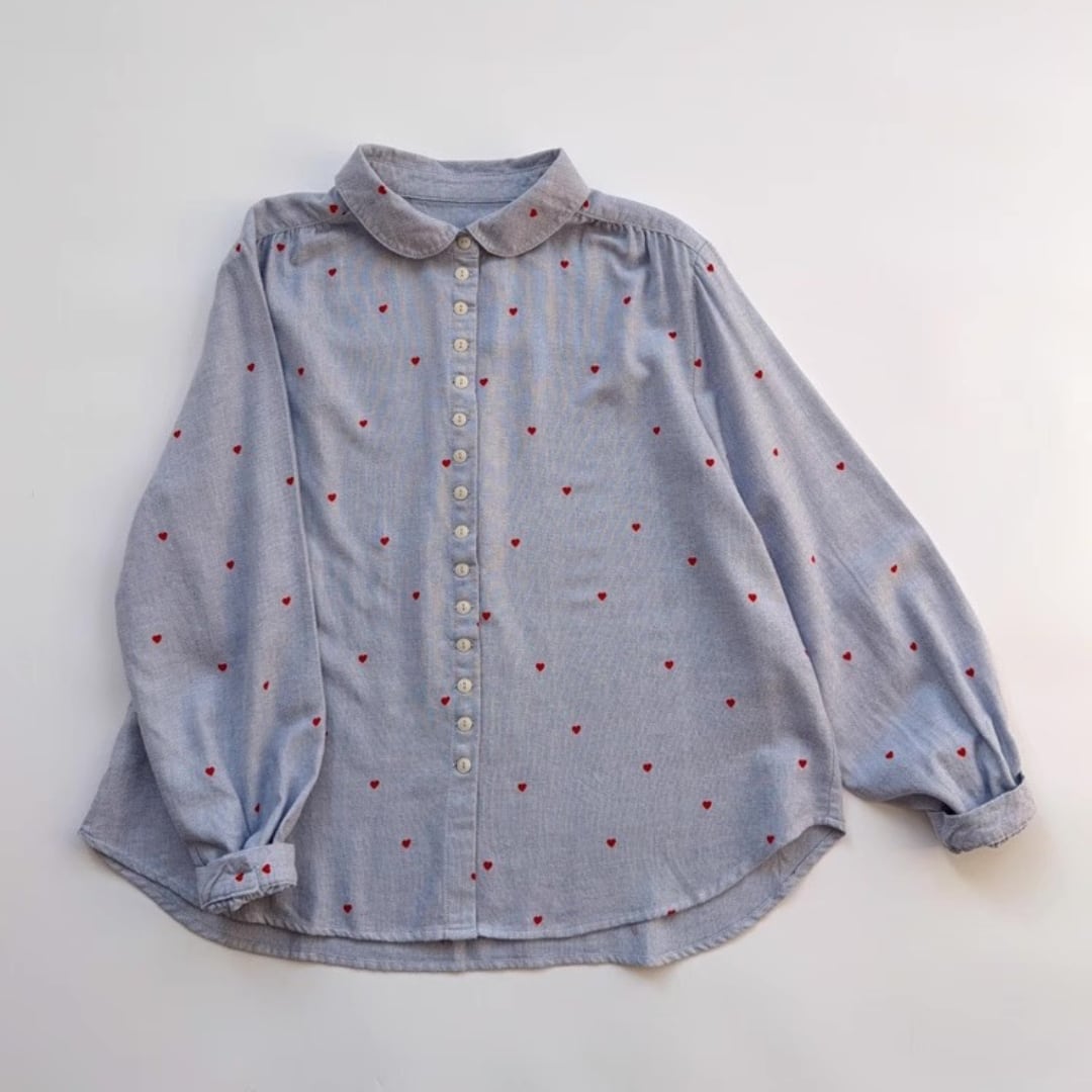ハートデザインシャツ F3896