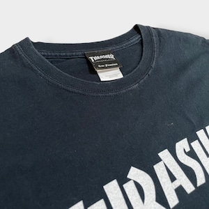 【THRASHER】スラッシャー ロゴ プリント Tシャツ L スケボー スケートボード ストリート系 us古着