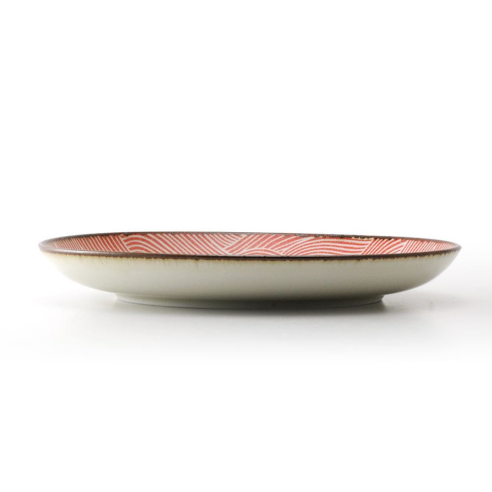 SEIGAIHA RED 青海波レッド 21.5cmプレート おふけ青海波（赤） 7.0皿