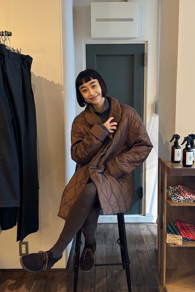 CONCEPT UK ブラウンキルティングコート