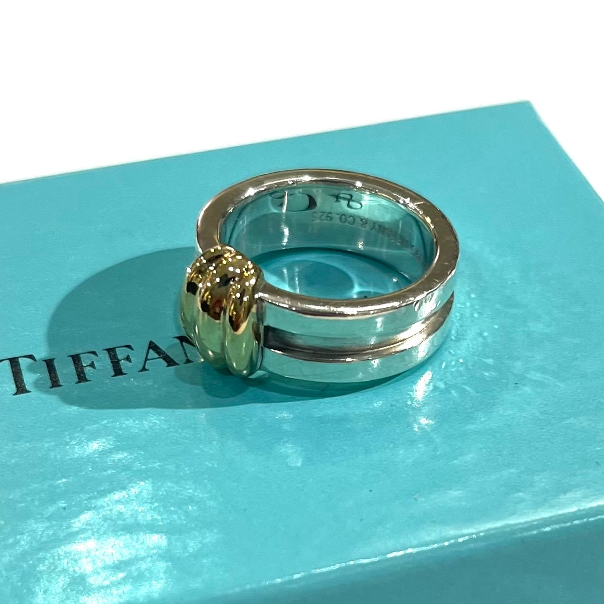 TIFFANY&CO】【11.5号】2487希少サイズ18K金 グルーブド ウィズ リング